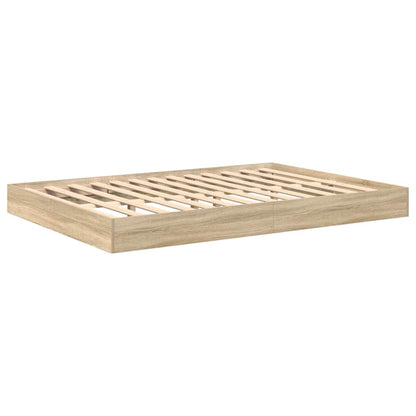 Bookcase Bed Sonoma oak 140 x 200 cm Engineered wood