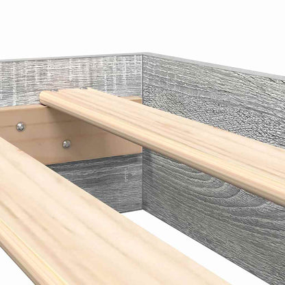 Bookcase Bed Grey sonoma 160 x 200 cm Engineered wood