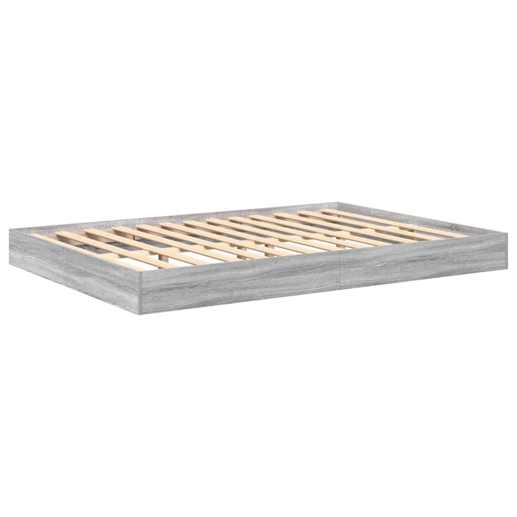 Bookcase Bed Grey sonoma 160 x 200 cm Engineered wood