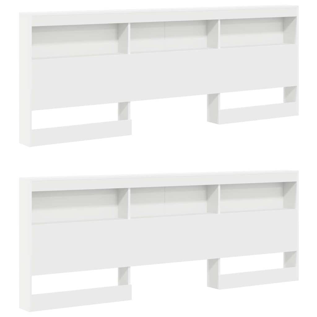 Bookcase Bed with Headboard White 180 x 200 cm Engineered wood