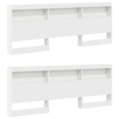 Bookcase Bed with Headboard White 180 x 200 cm Engineered wood