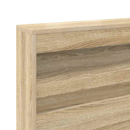 Bookcase Bed with Shelf Sonoma oak 180 x 200 cm Engineered wood
