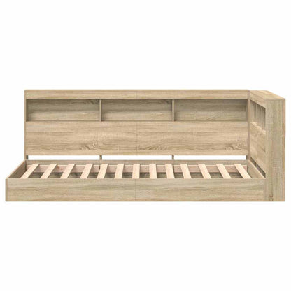 Bookcase Bed Sonoma Oak 75 x 190 cm Engineered wood