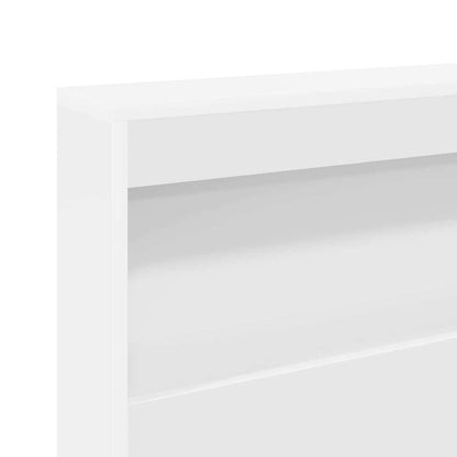 Bookcase Bed with Headboard White 135 x 190 cm Engineered wood
