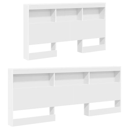 Bookcase Bed with Headboard White 135 x 190 cm Engineered wood