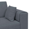 Velvet Sofa with Cushion with Pillow Dark Grey Velvet