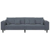Velvet Sofa with Cushion with Pillow Dark Grey Velvet