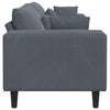 Velvet Sofa with Cushion with Pillow Dark Grey Velvet