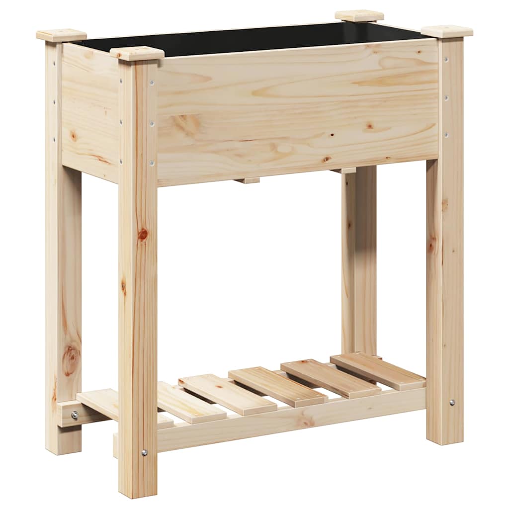 Garden Planter Beige 71 x 37 x 76.5 cm Solid Fir Wood