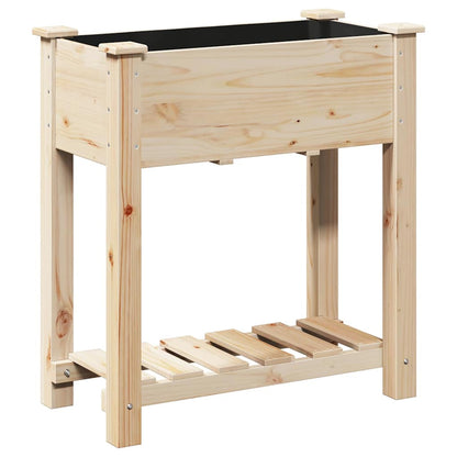 Garden Planter Beige 71 x 37 x 76.5 cm Solid Fir Wood