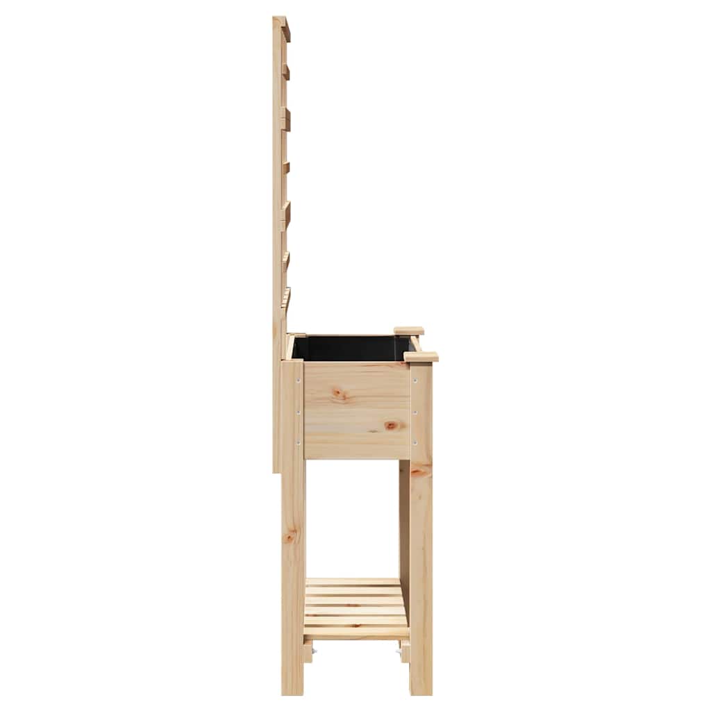 Garden Planter Beige 71 x 38 x 152 cm Solid Fir Wood