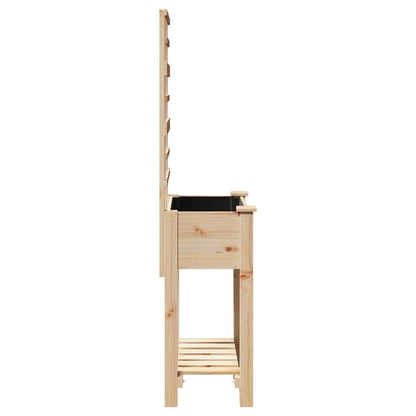 Garden Planter Beige 71 x 38 x 152 cm Solid Fir Wood