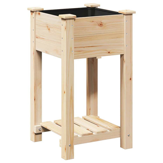 Garden Planter Beige 45 x 45 x 76.5 cm Solid Fir Wood
