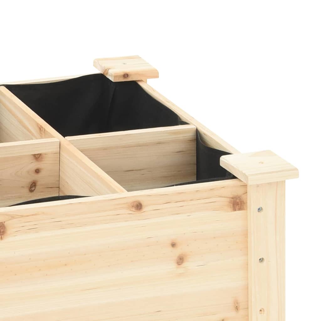 Garden Planter Beige 71 x 37 x 76.5 cm Solid Fir Wood