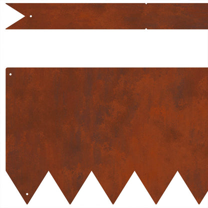 Lawn Edging 50 pcs 100 x 0.05 x 20 cm Weathering Steel Rusty
