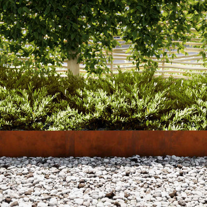 Lawn Edging 50 pcs 100 x 0.05 x 20 cm Weathering Steel Rusty