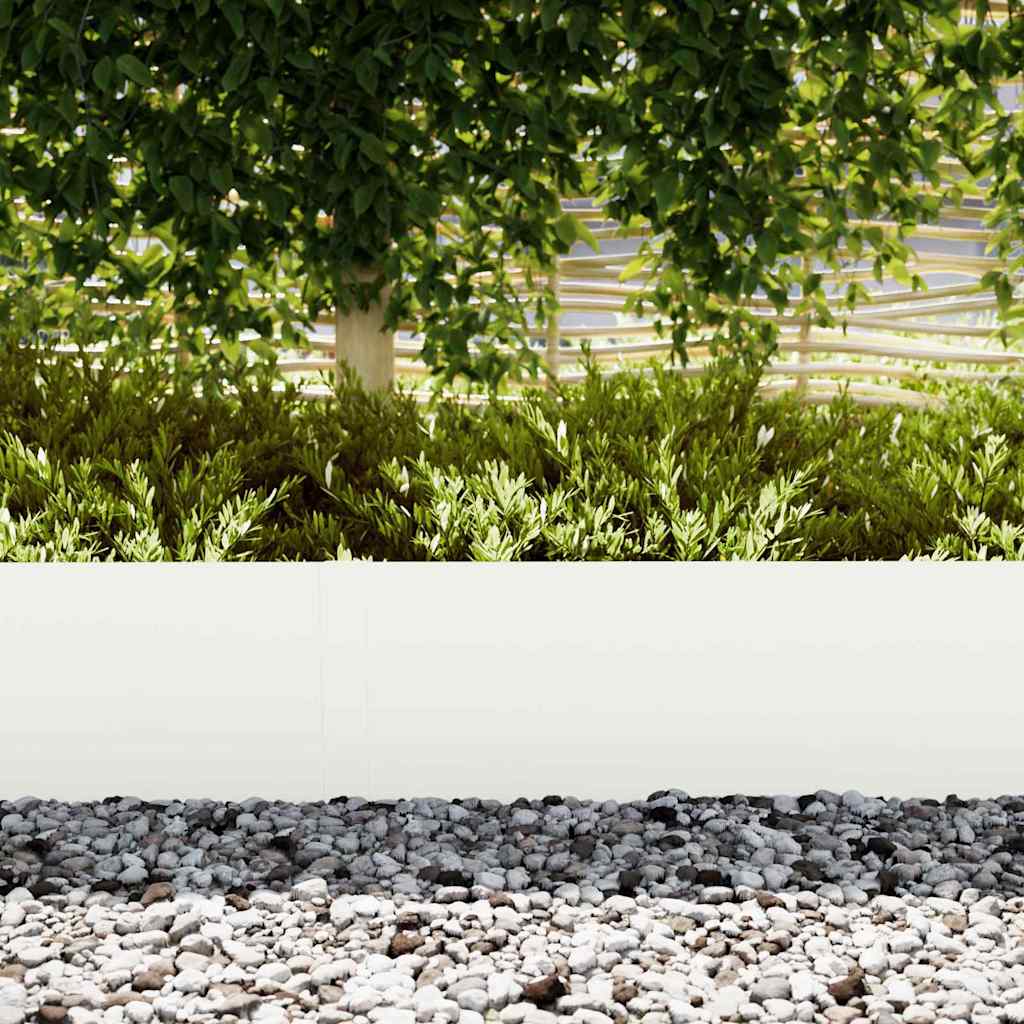 Lawn Edging 30 pcs White 100 x 0.05 x 30 cm Cold Rolled Steel