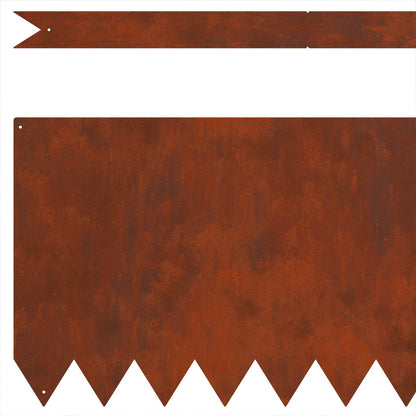 Lawn Edging 30 pcs 100 x 0.05 x 30 cm Weathering Steel Rusty