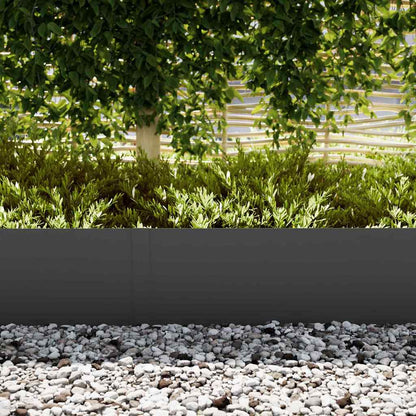 Lawn Edging 50 pcs Black 100 x 0.05 x 30 cm Cold Rolled Steel