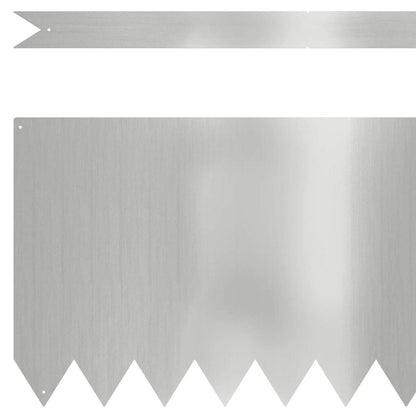 Lawn Edging 50 pcs Silver 100 x 0.05 x 30 cm Galvanised Steel