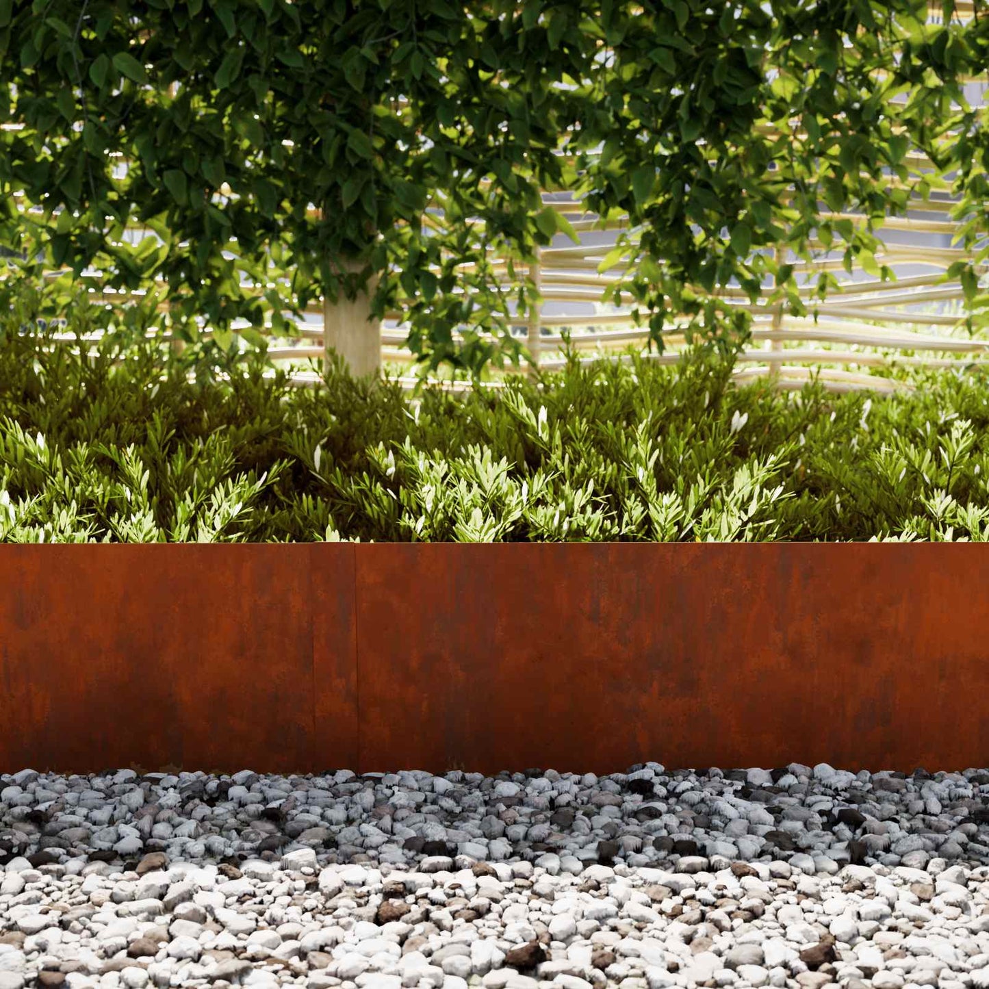 Lawn Edging 50 pcs 100 x 0.05 x 30 cm Weathering Steel Rusty