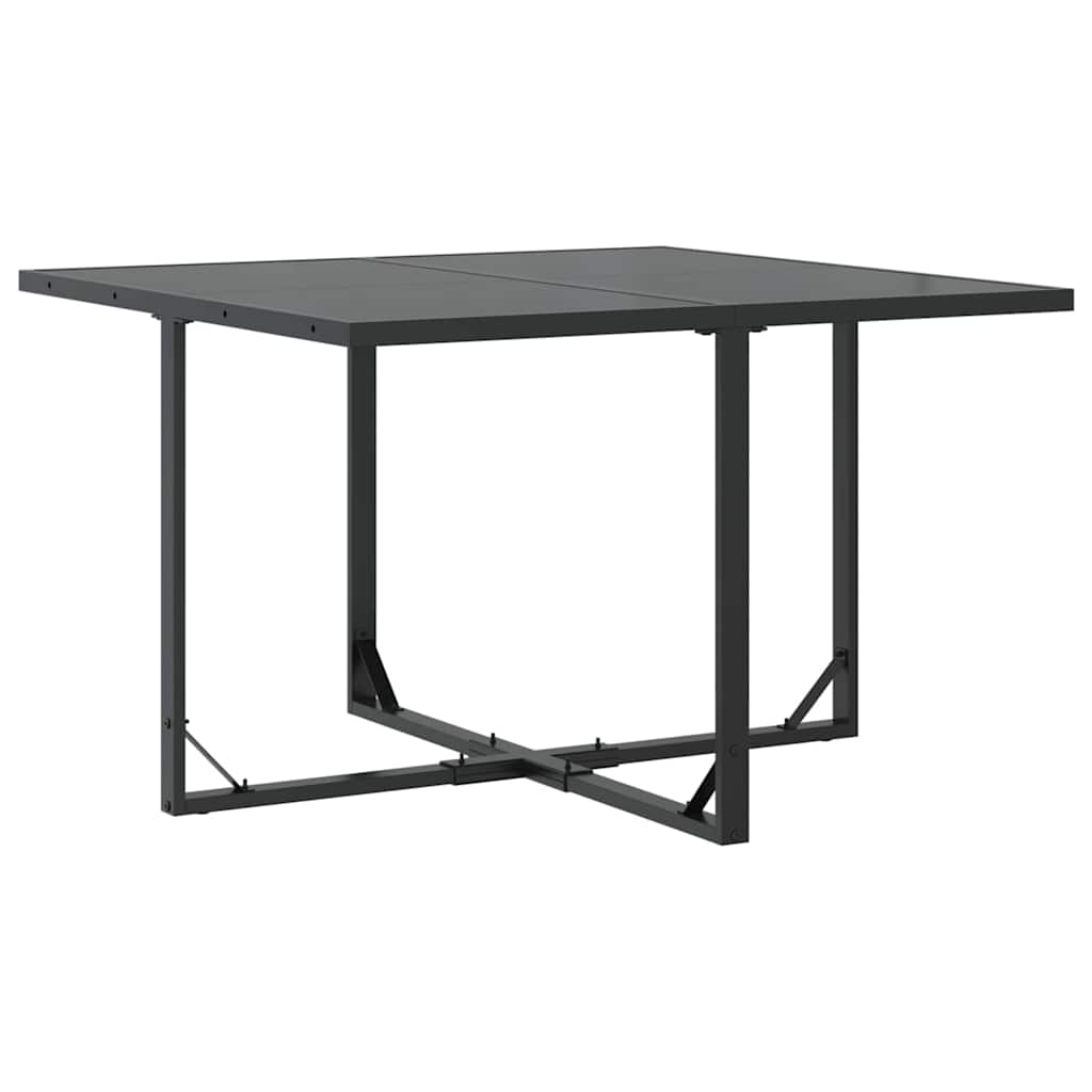 Garden Dining Set 5 pcs Black Steel