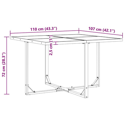 Garden Dining Set 5 pcs Black Steel