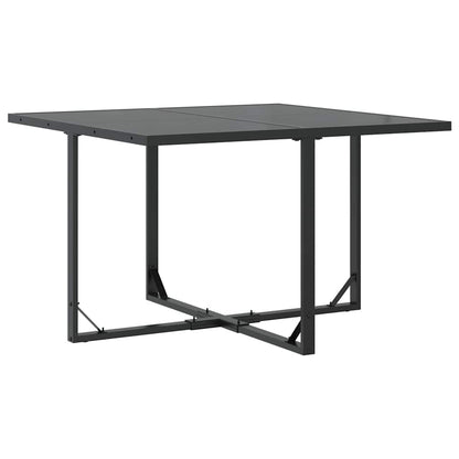 Garden Dining Set 9 pcs Black Steel