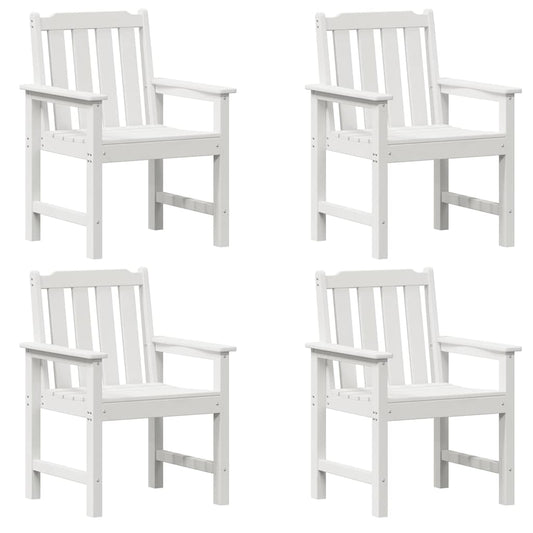 Garden Chair 4 pcs White Polyethylene