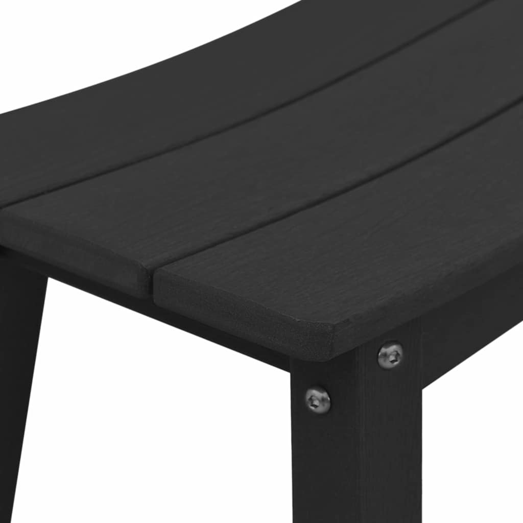 Garden Bar Set 4 pcs Black HDPE
