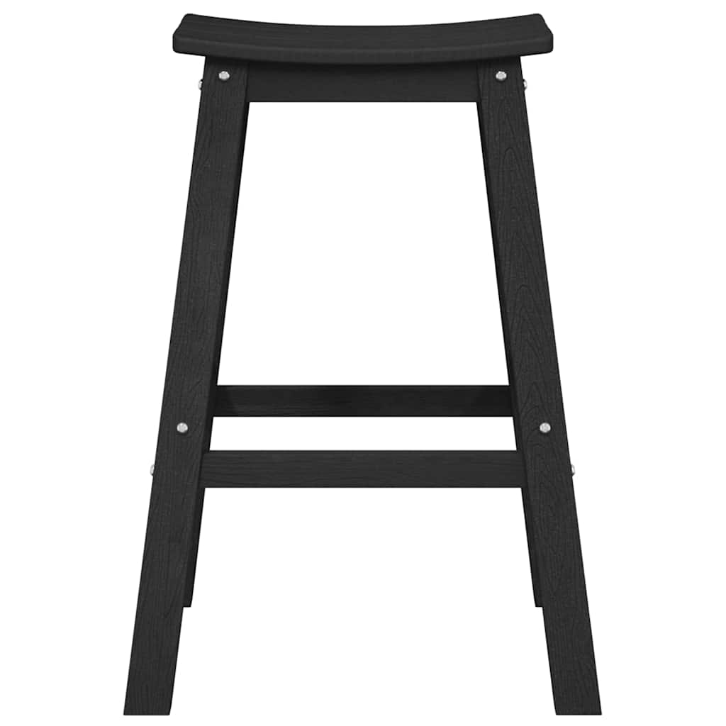 Garden Bar Set 4 pcs Black HDPE