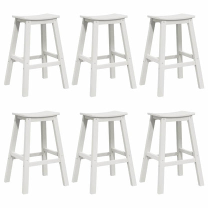 Garden Bar Set 6 pcs White HDPE