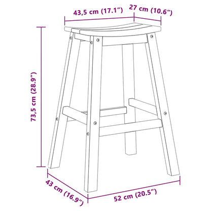 Garden Bar Set 6 pcs Light Grey HDPE