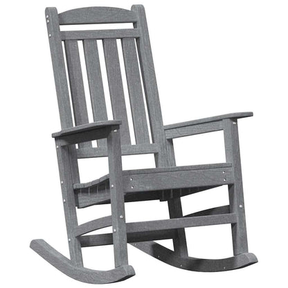 Rocking Chair 2 pcs Light Grey 92 x 70 x 108 cm Polyethylene