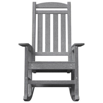 Rocking Chair 2 pcs Light Grey 92 x 70 x 108 cm Polyethylene