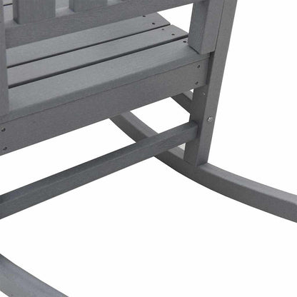 Rocking Chair 3 pcs Light Grey Polyethylene