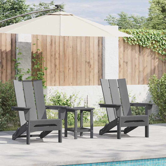 Garden Chair 2 pcs Light Grey Polyethylene