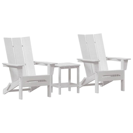 Garden Chair 3 pcs White Polyethylene