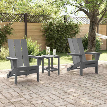 Garden Chair 3 pcs Light Grey 80.5 x 74.5 x 92 cm Polyethylene