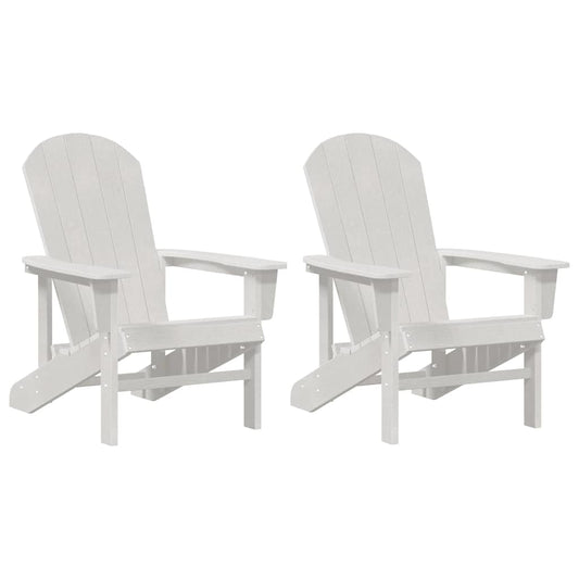 Garden Chair 2 pcs White Polyethylene