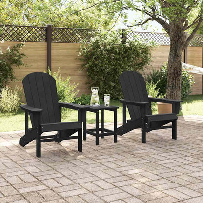 Garden Chair 2 pcs Black 82 x 74 x 92 cm Polyethylene