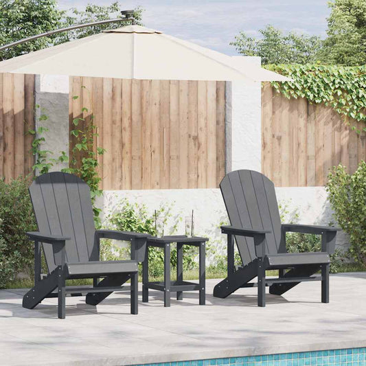 Garden Chair 2 pcs Light Grey Polyethylene