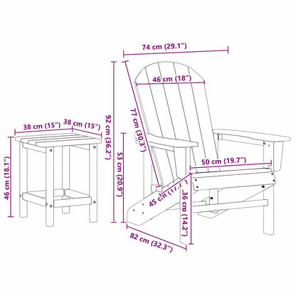 Garden Chair 3 pcs Navy Polyethylene