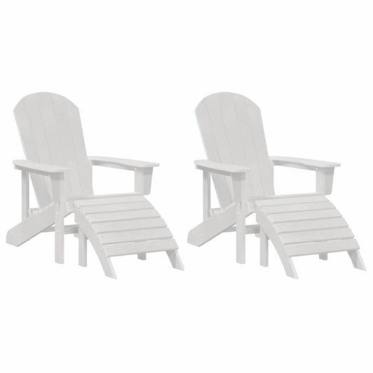 Garden Chair 2 pcs White Polyethylene