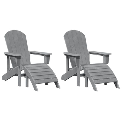 Garden Chair 2 pcs Light Grey 83 x 74 x 92 cm Polyethylene