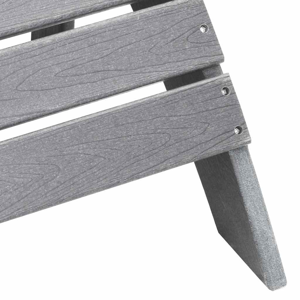 Garden Chair 3 pcs Light Grey Polyethylene