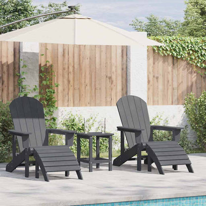 Garden Chair 3 pcs Light Grey Polyethylene