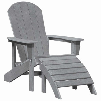 Garden Chair 3 pcs Light Grey Polyethylene