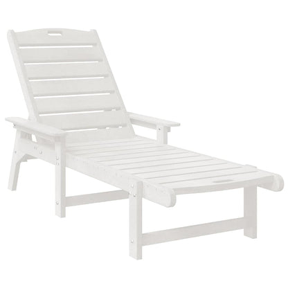 Sun Lounger 2 pcs White 195.5 x 53 x 98.5 cm Polyethylene