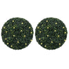 Artificial Boxwood Balls with LED Lights 2 pcs Green 52 cm